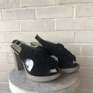 🔸FINAL Sundance Ruffle peep toes heels